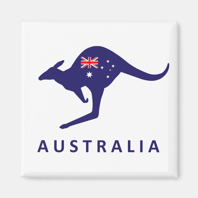 ÍMAN AUSTRÁLIA KANGAROO FLAG MAGNET (Frente)