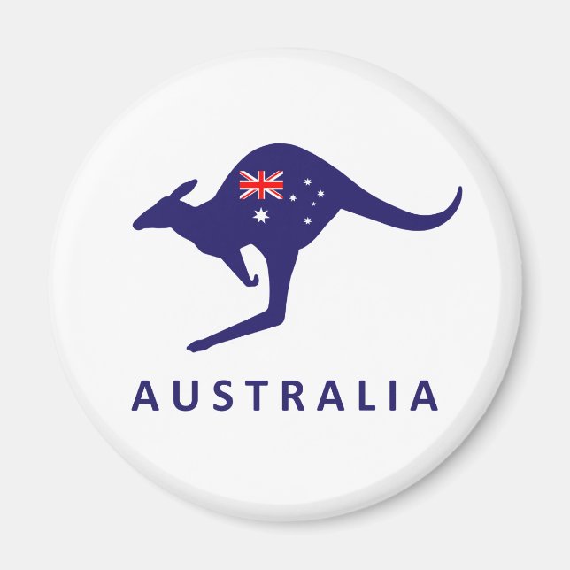 ÍMAN AUSTRÁLIA KANGAROO FLAG MAGNET (Frente)