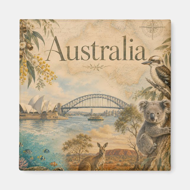 Íman Austrália para os amantes da Austrália (Frente)