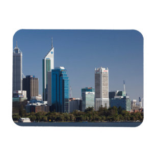 Íman Austrália, Perth, panorama da cidade a partir do r