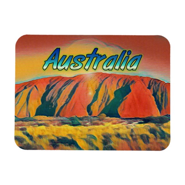 Íman Austrália Uluru Ayers Rock surreal (Horizontal)