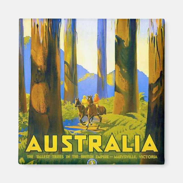 Íman Austrália - Viagens vintage (Frente)