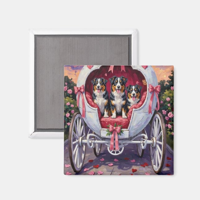 Íman Australian Shepherd Dog Valentine's Day  (Front/Back)