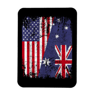 Íman AUSTRALIANA ROOTS Half American Flag AUSTRÁLIA