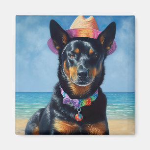 Íman australiano Kelpie on Beach, cão amante presente d