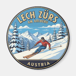 Íman Austria Arlberg Skier Skiing