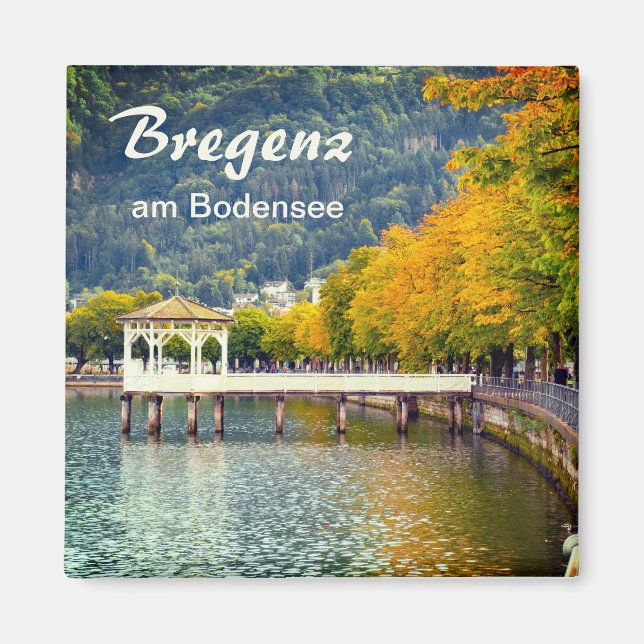 Íman Áustria Bregenz am Bodensee no outono de Souvenir (Frente)