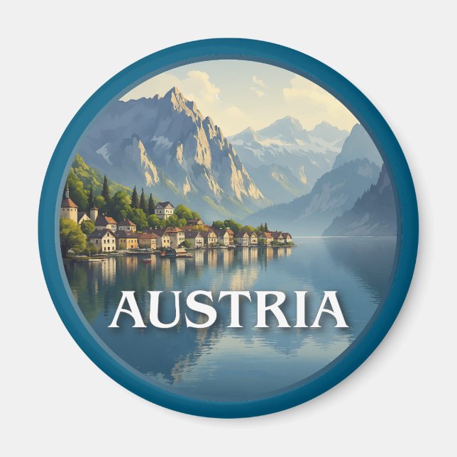 Íman Áustria Hallstatt União Europeia (Frente)