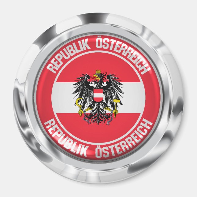 Íman Áustria Round Emblem (Frente)