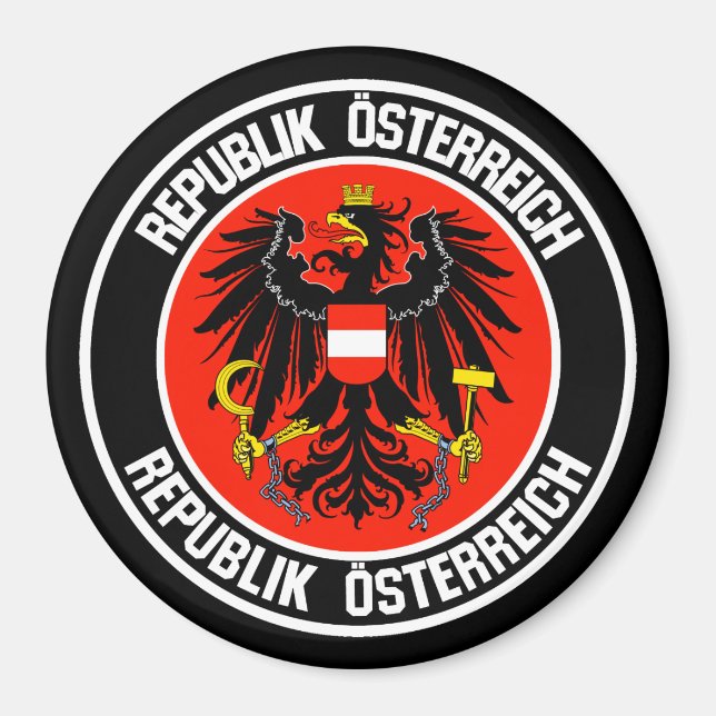 Íman Áustria Round Emblem (Frente)