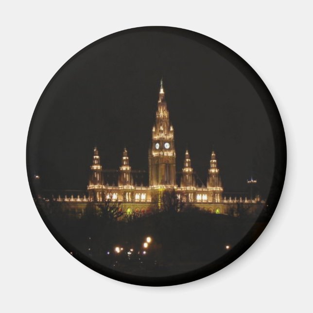 Íman Áustria: Viena à noite (Frente)