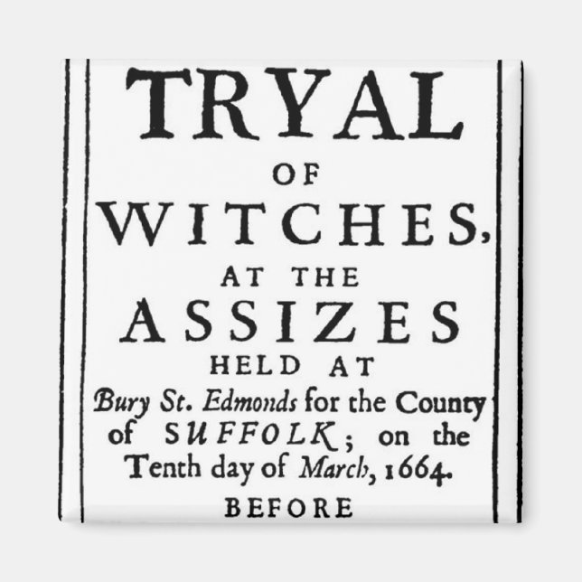 Íman Authenticated Witch Trials Poster (Frente)