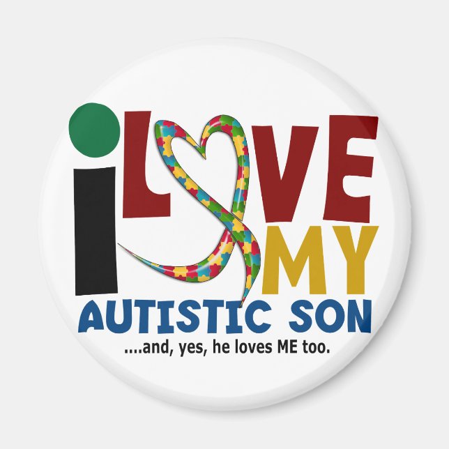Íman AUTISM I Love My Autitic Son 2 (Frente)