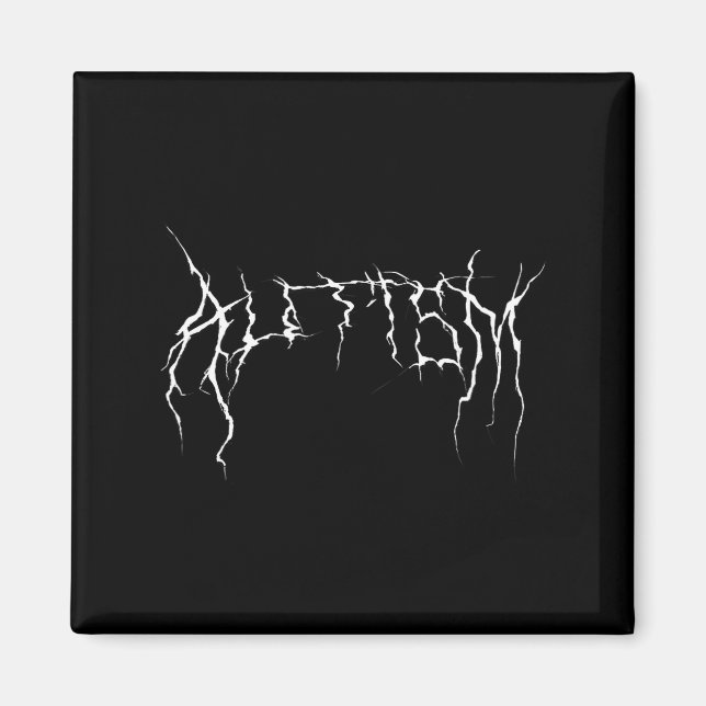 Íman Autism Meme Funny, Metal Autism, Cursed Unhinged A (Frente)