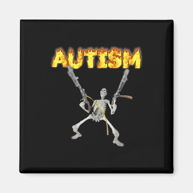 Íman Autism Skeleton Meme (Frente)