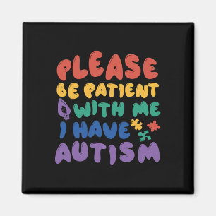Íman Autismo Arco-íris de Consciência Seja Paciente Com