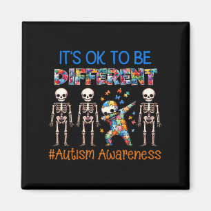 Íman Autismo Awerness - Skeleton Dabbing Autitic Kids A