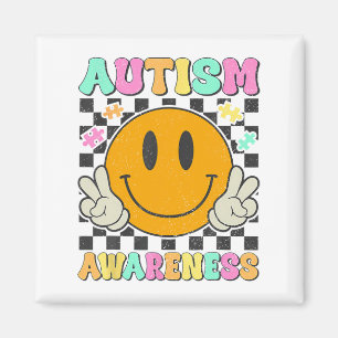 Íman Autismo Consciência Quebra-cabeça Piece Sorria Fac