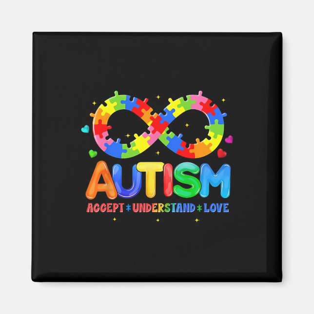 Íman Autismo Conscientista Accept Compreende Amor Com A (Frente)