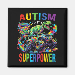Íman Autismo é Dinossauro Superpoder T Rex Caminhão Puz