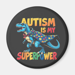 Íman Autismo É Meu Superpoder Dinossauro Autismo Consci