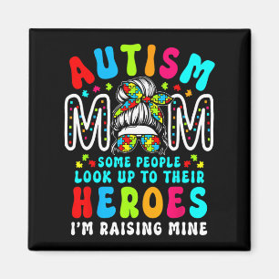 Íman Autismo Mãe Levantando Herói Bagunça Mensagem Bun