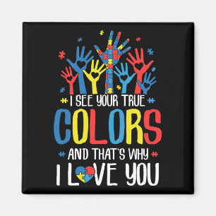 Íman Autismo Mão Eu Vejo Suas Verdadeiras Cores Conscie
