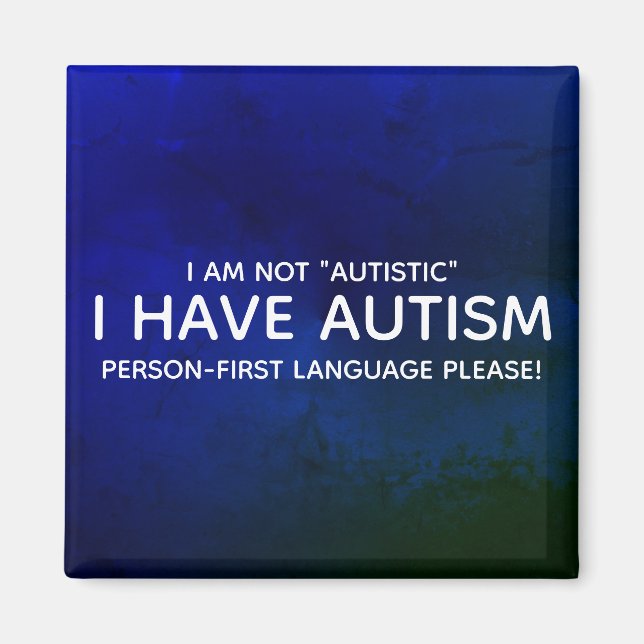 Íman Autismo Pessoa Primeiro (Frente)