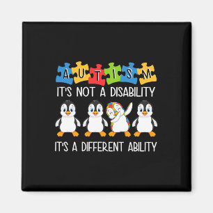Íman Autismo pinguim não é uma deficiência é diferente