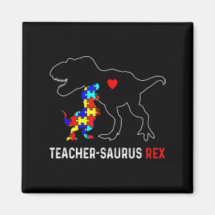 Íman Autismo Professor Dinosaur Teachersaurus Rex Aware