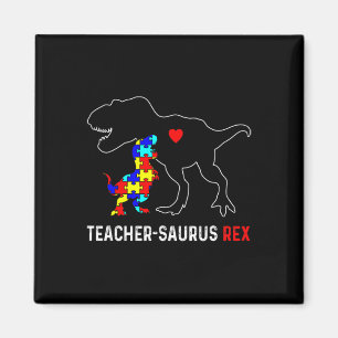 Íman Autismo Professor Dinosaur Teachersaurus Rex Aware