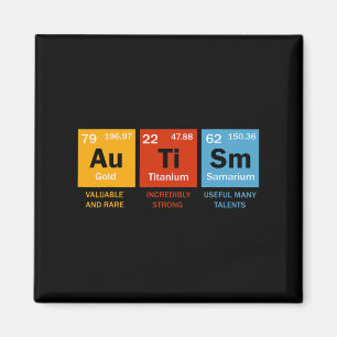 Íman Autismo Química Elementos de Mesa Periódicos Autis