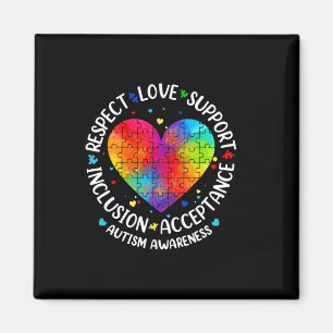 Íman Autismo Respeite a Consciência da Inclusão do Amor