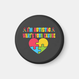 Íman Autismo Sarcástico Eu sou Autista, Qual é a sua de