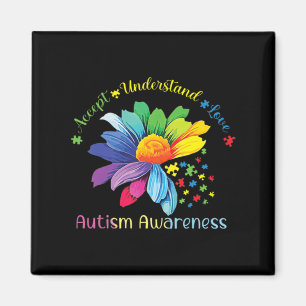 Íman Autismo Sensibilização Accept Girassol Compreende