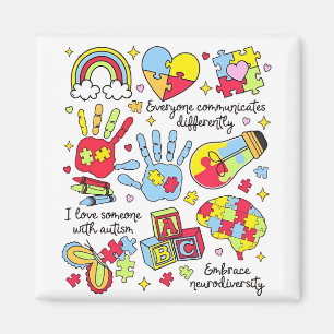 Íman Autismo Sensibilização Adotar Diversidade Neuro In