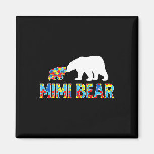 Íman Autismo Sensibilização Mimi Bear Quebra-cabeça de