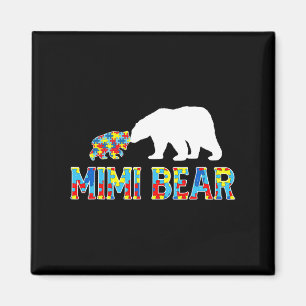 Íman Autismo Sensibilização Mimi Bear Quebra-cabeça de