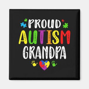Íman Autismo Sensibilização Orgulhosa Autismo Avô Mão C