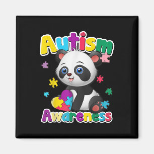 Íman Autismo Sensibilização Panda Quebra-cabeça - Peças