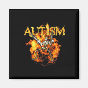Íman Autismo Skeleton Torna Bones Engraçados