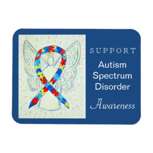 Íman Autismo Spectrum Disorder (ASD) Ribbon Angel Magne