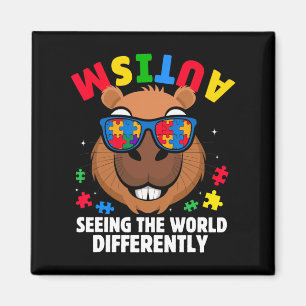 Íman Autismo Vendo O Mundo Diferentemente Capaz De Sens