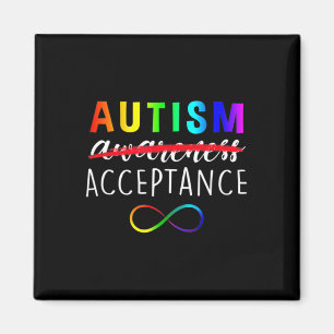 Íman Autismo Vermelho Em Vez Disso Aceitação Não Consci