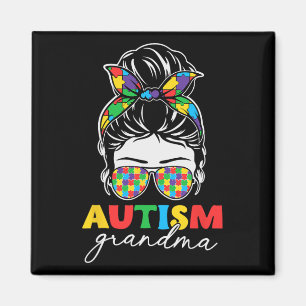Íman Autismo Vovó Mensagem Bun Byndana Sensibilização p