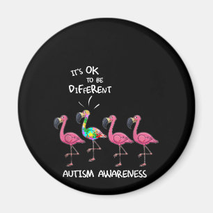 Íman Autista  É bom ser diferente de Flamingo Quebra-c