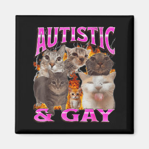 Íman Autista E Gay Desenho Engraçado De Gato Meme Cópia