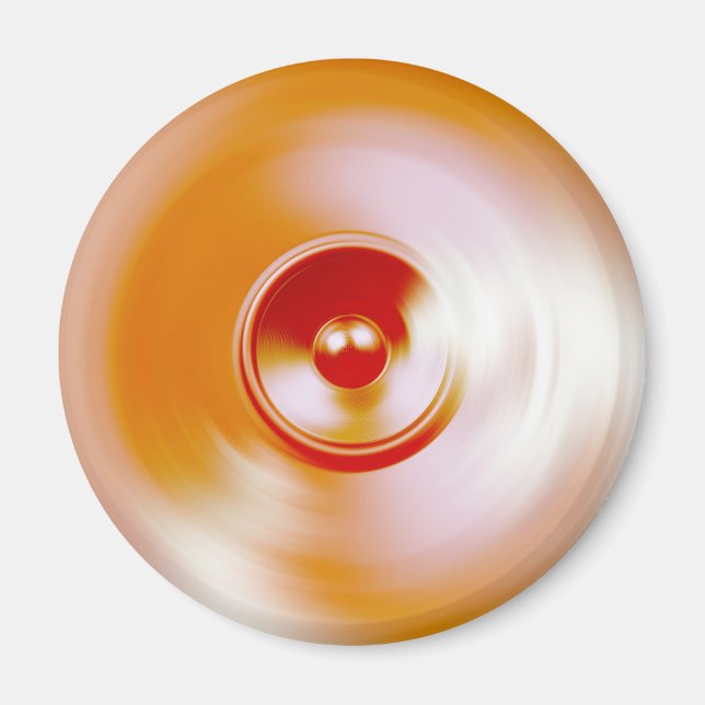 Íman Auto-falante de música vermelha giratória (Frente)