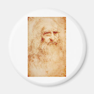 Íman Auto-Retrato de Leonardo da Vinci cerca de