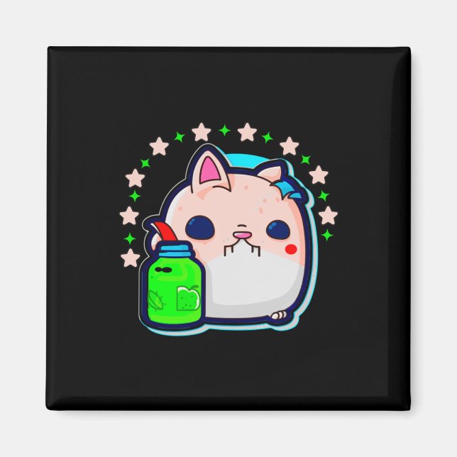 Íman Autoatendimento para Cat Sticker (Frente)